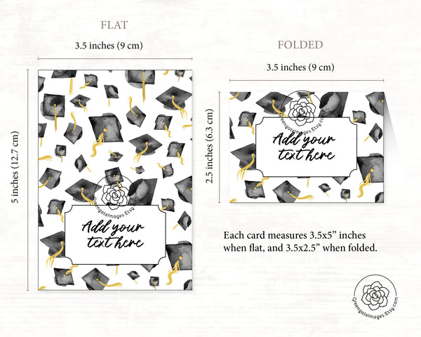 Graduation Buffet Signs - Black Caps - Printable Digital Download by Greengate Images