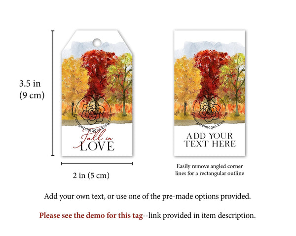 Fall Trees Gift Tag - Printable Digital Download by Greengate Images