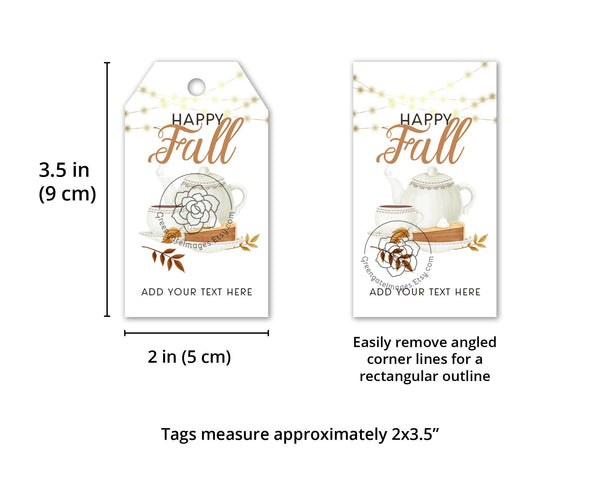 Tea/Coffee and Pumpkin Pie Gift Tag - Printable Digital Download by Greengate Images