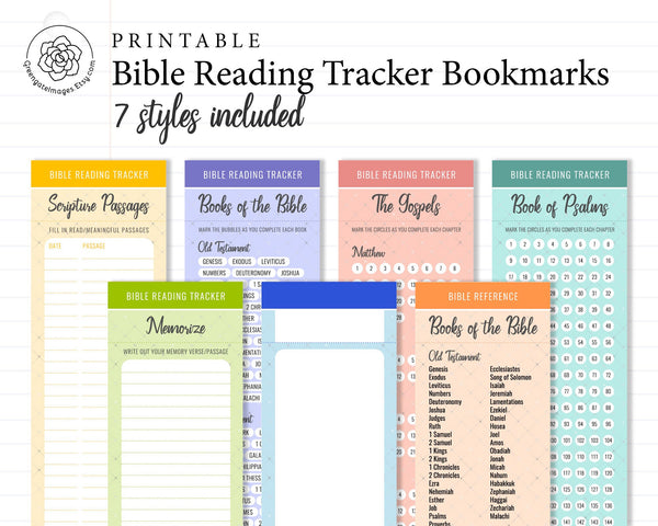 Bible Bookmark Set - Color - Printable Digital Download by Greengate Images