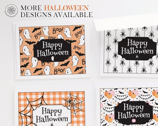 Peach Ghost Halloween A2 Card - Printable Digital Download by Greengate Images