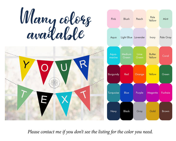 Black Letter Banner Bunting Download - Printable Digital Download by Greengate Images