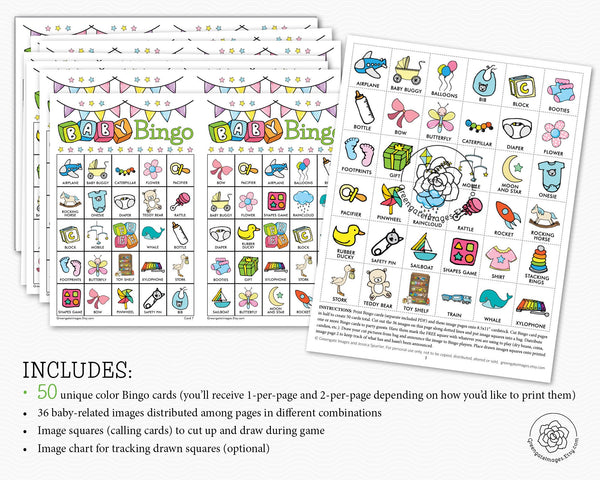 Baby Bingo - Color Doodles - Greengate Images