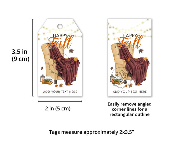 Cozy Chair Scene Fall Gift Tag - Printable Digital Download by Greengate Images