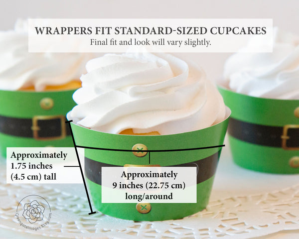 Elf Belt Cupcake Wrappers - Greengate Images