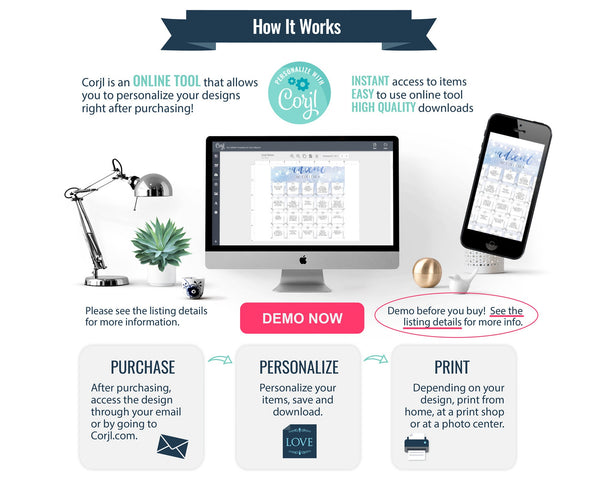 Advent Activities Calendar - Blue Winter - Printable Digital Download by Greengate Images