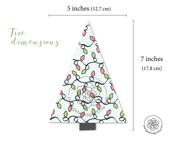 Christmas Tree Garland - Pastel Lights - Printable Digital Download by Greengate Images