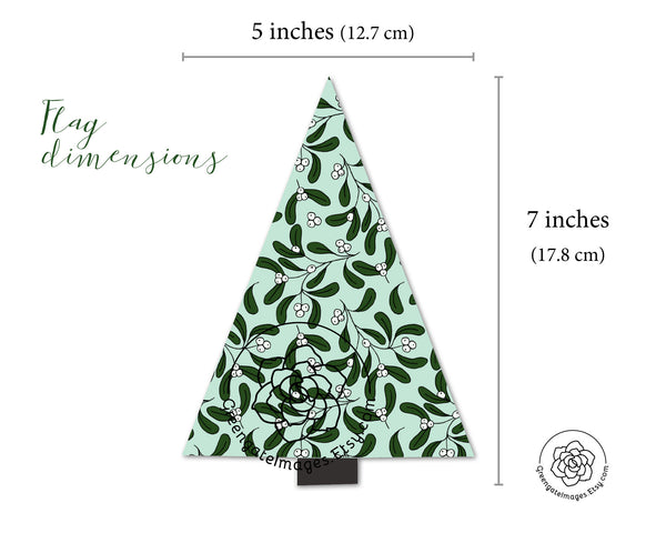 Christmas Tree Garland - Mint Mistletoe - Printable Digital Download by Greengate Images