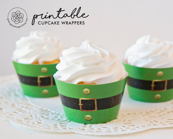 Elf Belt Cupcake Wrappers - Greengate Images