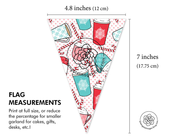 Hot Chocolate Bunting - Printable Digital Download by Greengate Images