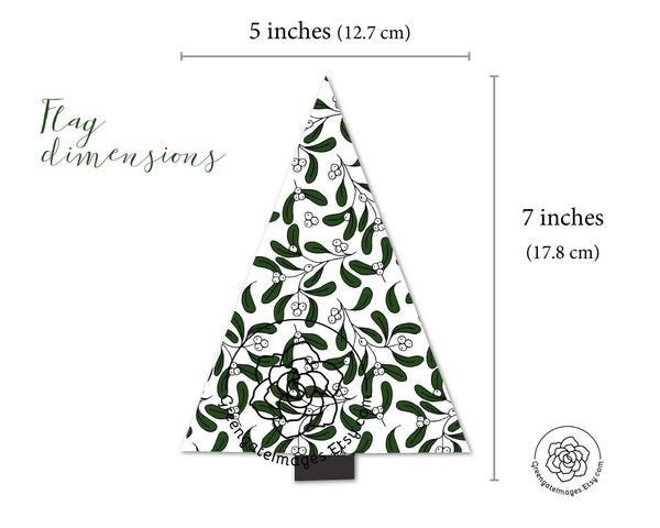 Christmas Tree Garland - Mistletoe - Printable Digital Download by Greengate Images
