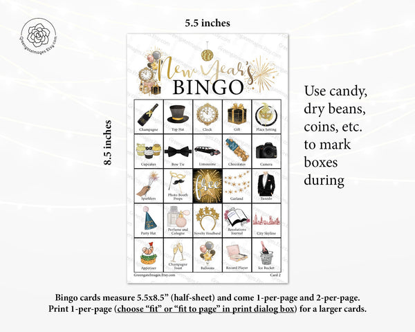 New Year's Bingo - Color - Greengate Images