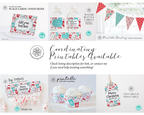 Hot Chocolate Cupcake Wrappers - Printable Digital Download by Greengate Images