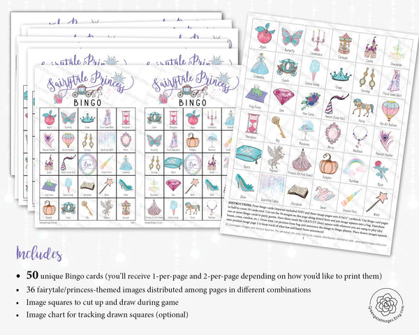 Fairytale Princess Bingo - Greengate Images