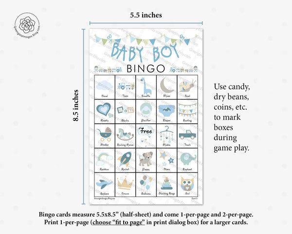 Baby Boy Bingo - Greengate Images