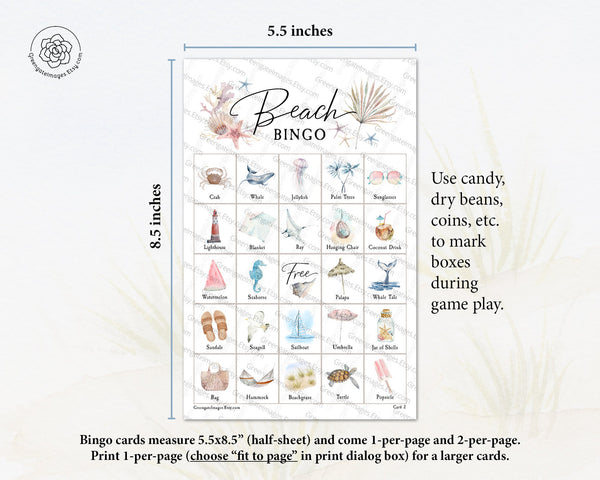 Beach Bingo - Sophisticated - Greengate Images