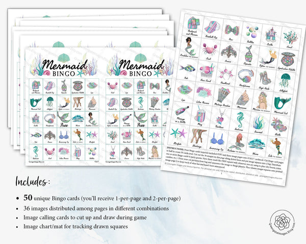 Mermaid Bingo - Greengate Images