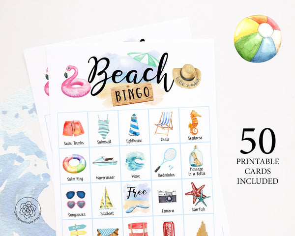 Beach Bingo - Colorful - Greengate Images