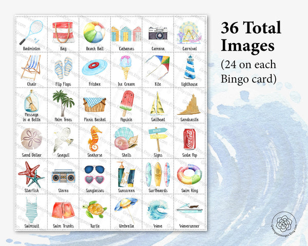 Beach Bingo - Colorful - Greengate Images