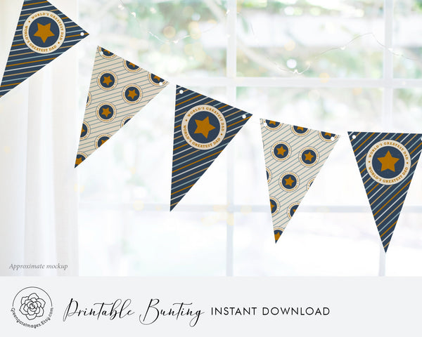 World's Greatest Dad Bunting - Printable Digital Download by Greengate Images
