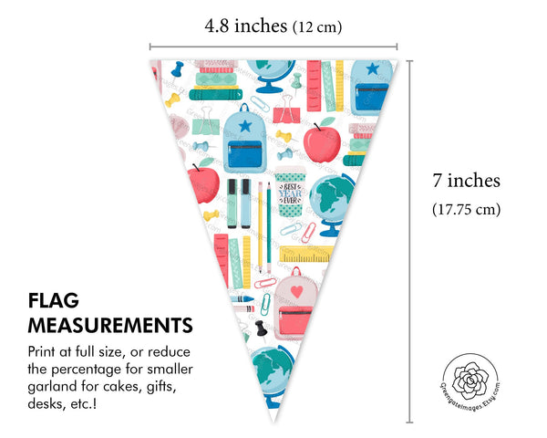 School/Classroom Bunting - Printable Digital Download by Greengate Images