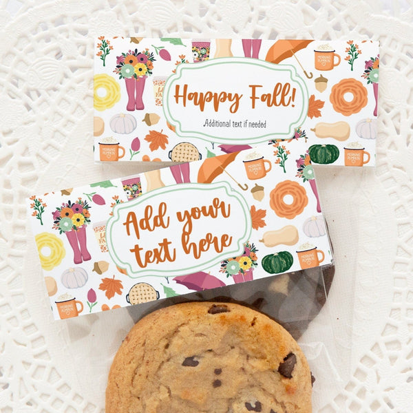 Fall Pattern Cookie Pouch Topper - Printable Digital Download by Greengate Images