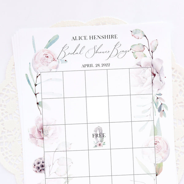 Bridal Bingo Template - Greengate Images