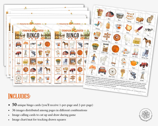 Pumpkin Patch Bingo - Greengate Images