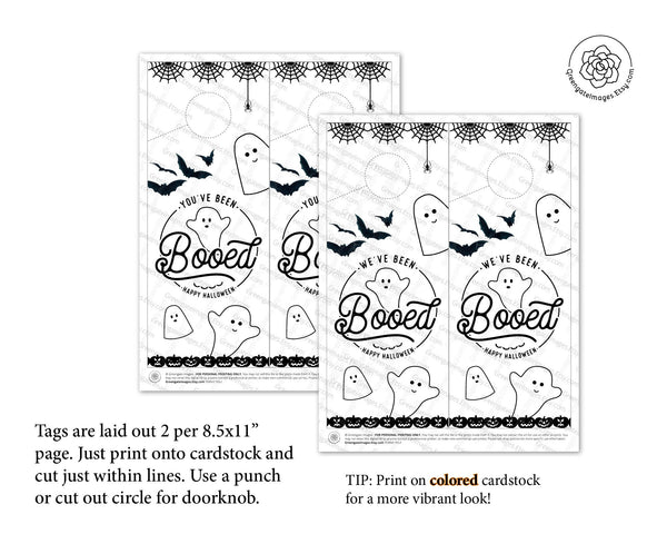 You've Been Booed Door Hanger - Printable Digital Download by Greengate Images