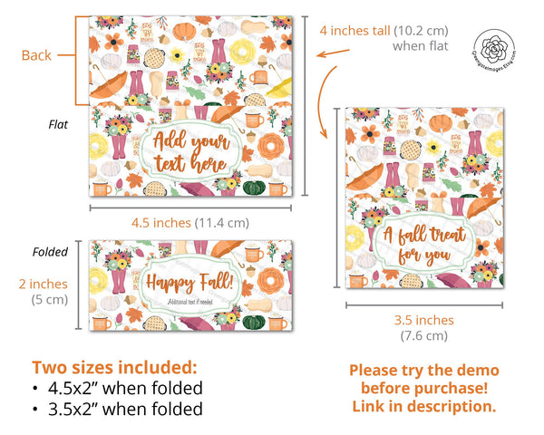 Fall Pattern Cookie Pouch Topper - Printable Digital Download by Greengate Images