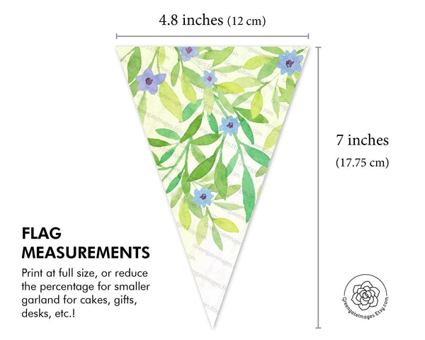 Floral Garden Bunting - Printable Digital Download by Greengate Images