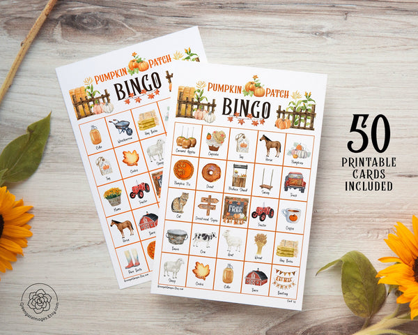 Pumpkin Patch Bingo - Greengate Images