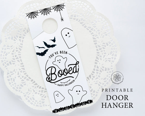 You've Been Booed Door Hanger - Printable Digital Download by Greengate Images