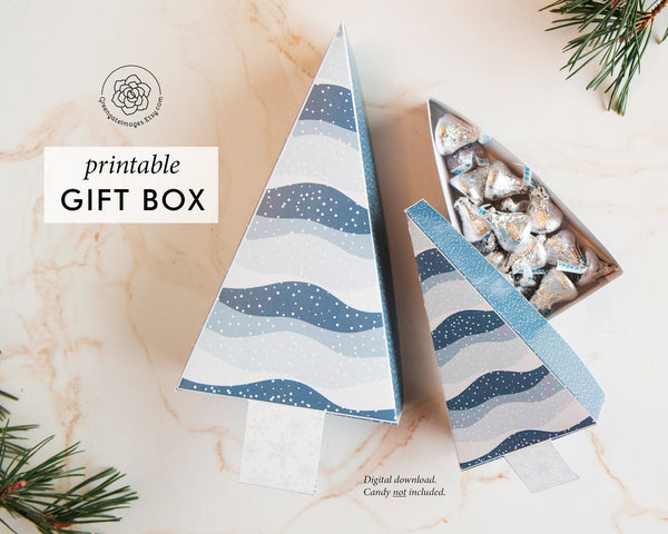 Christmas Tree Gift Box - Winter Snow