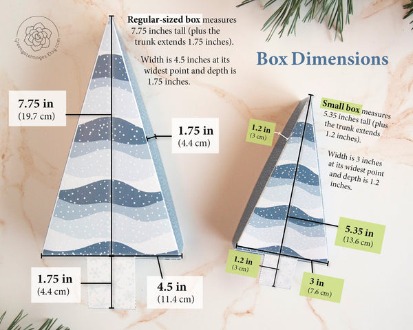 Christmas Tree Gift Box - Winter Snow - Greengate Images