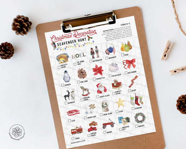 Christmas Decoration Scavenger Hunt - Greengate Images