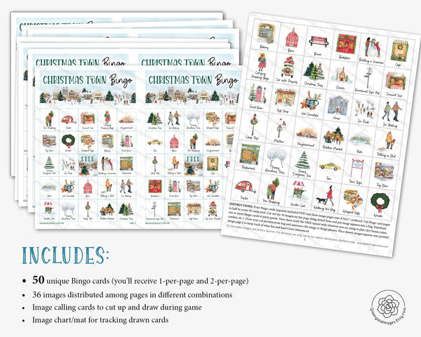 Christmas Town Bingo - Greengate Images