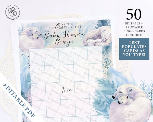 Winter Bingo Template - Greengate Images