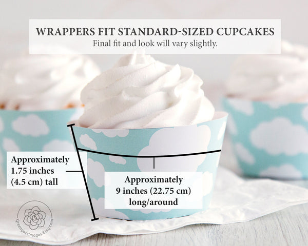 Cloud Cupcake Wrapper - Aqua - Greengate Images
