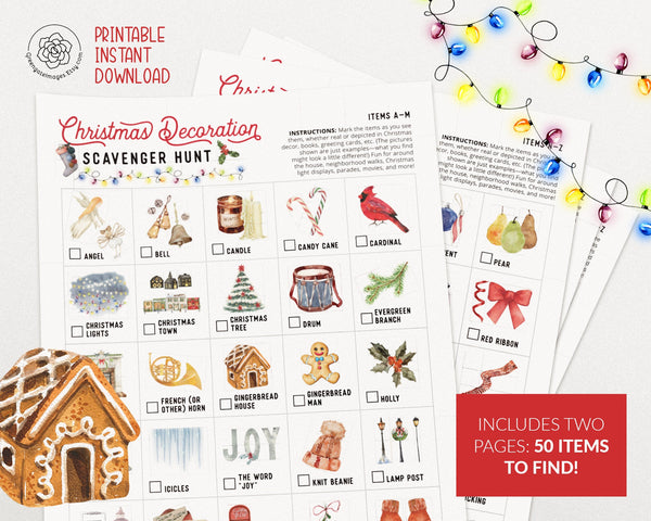 Christmas Decoration Scavenger Hunt - Greengate Images