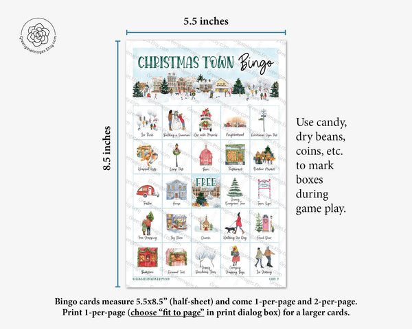 Christmas Town Bingo - Greengate Images