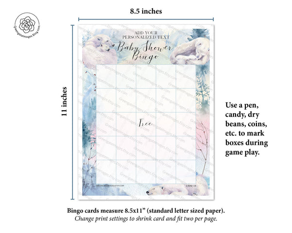 Winter Bingo Template - Greengate Images