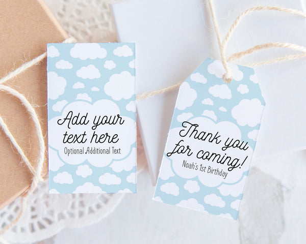 Light Blue Cloud Gift Tags - Printable Digital Download by Greengate Images