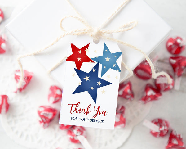 Patriotic Stars Gift Tag - Printable Digital Download by Greengate Images