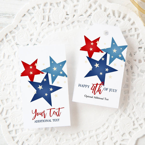 Patriotic Stars Gift Tag - Printable Digital Download by Greengate Images