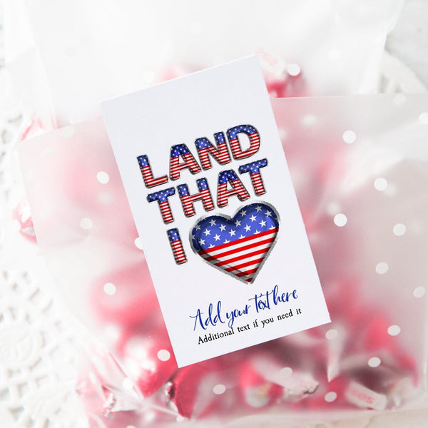 Land that I Love Patriotic Gift Tag - Printable Digital Download by Greengate Images