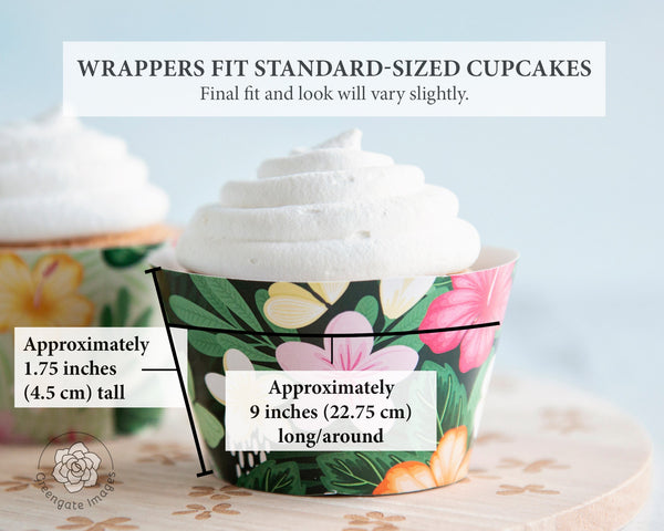 Tropical Flower Cupcake Wrapper 