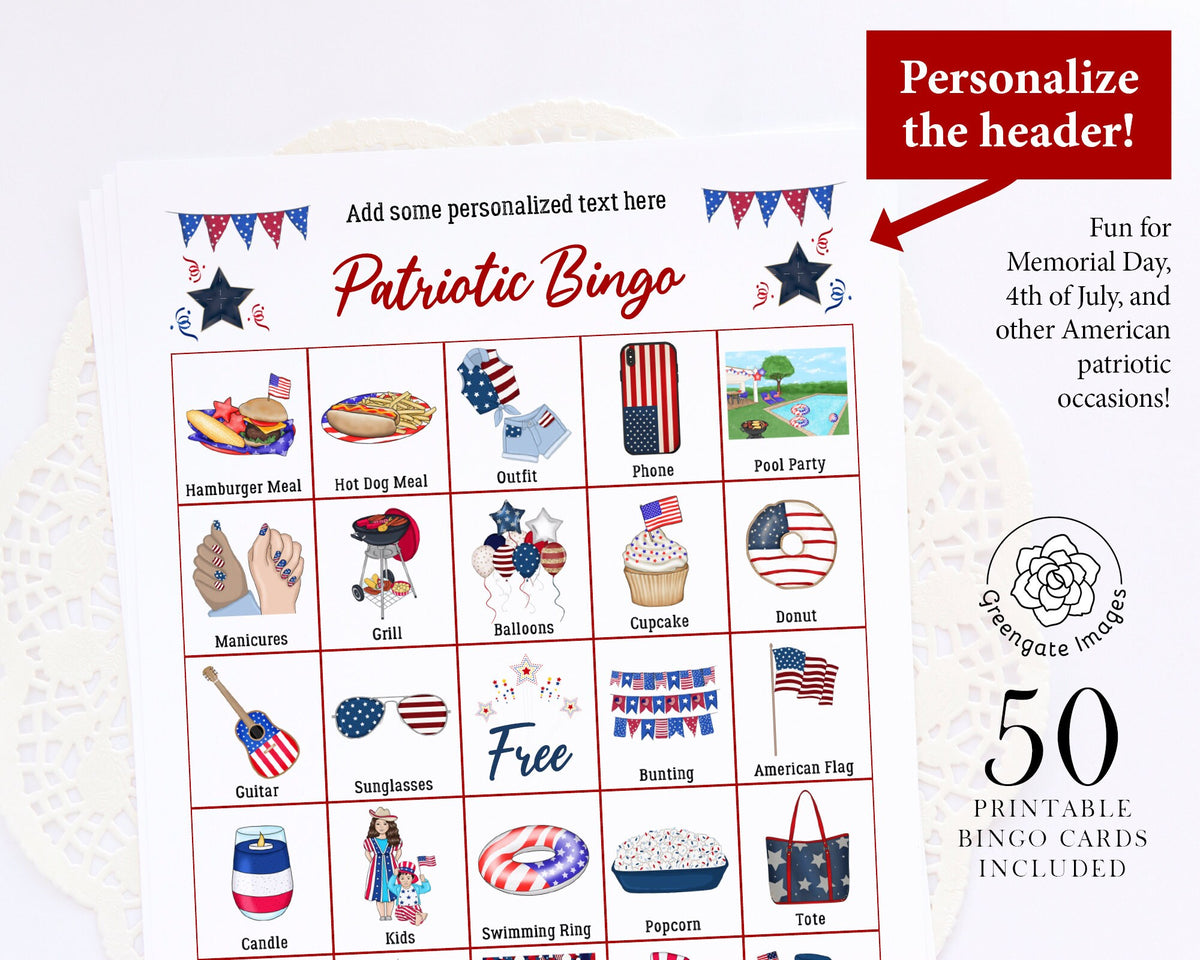 patriotic-bingo-personalize-the-header-greengate-images for Memorial Day Bingo Free Printable Patriotic Bingo - Personalize the Header – Greengate Images for Memorial Day Bingo Free Printable