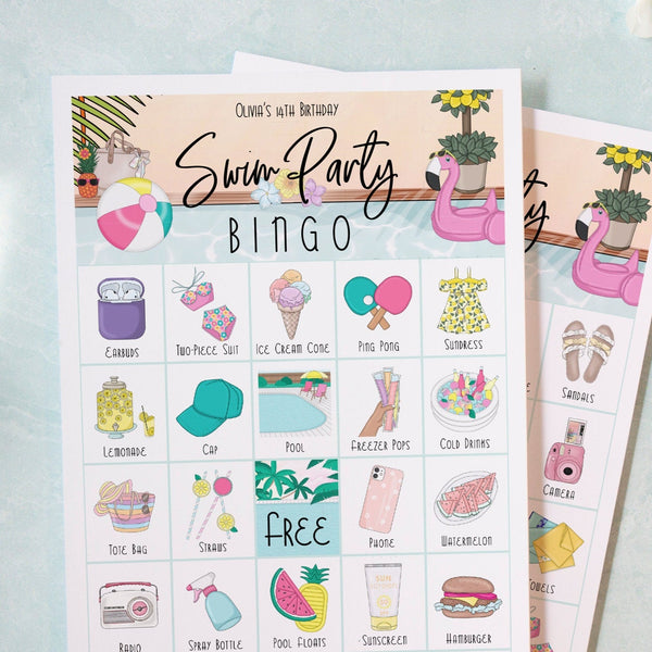 Pool Party Bingo - Greengate Images