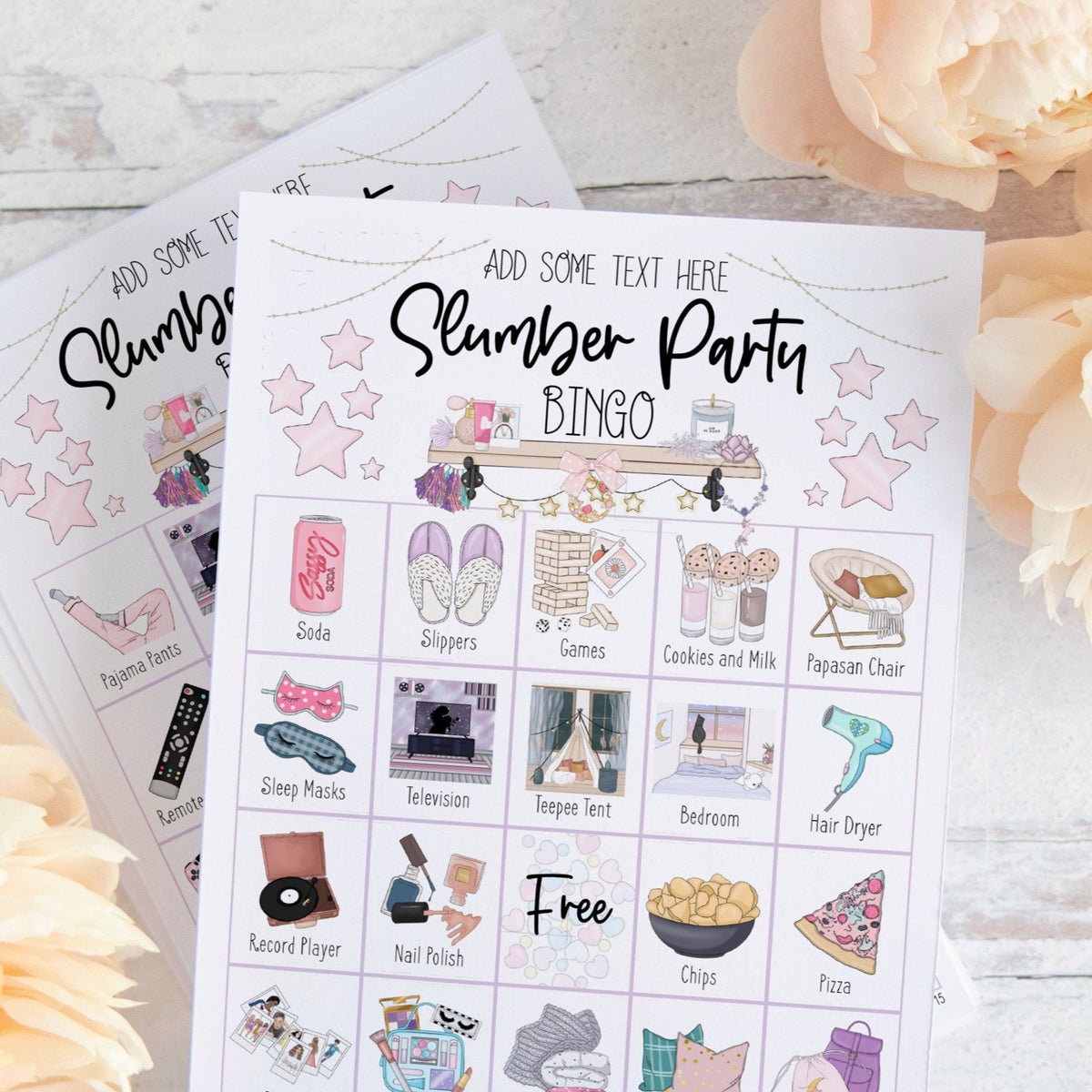 slumber-party-sleepover-bingo-greengate-images for Free Printable Printable Sleepover Games Slumber Party / Sleepover Bingo – Greengate Images for Free Printable Printable Sleepover Games